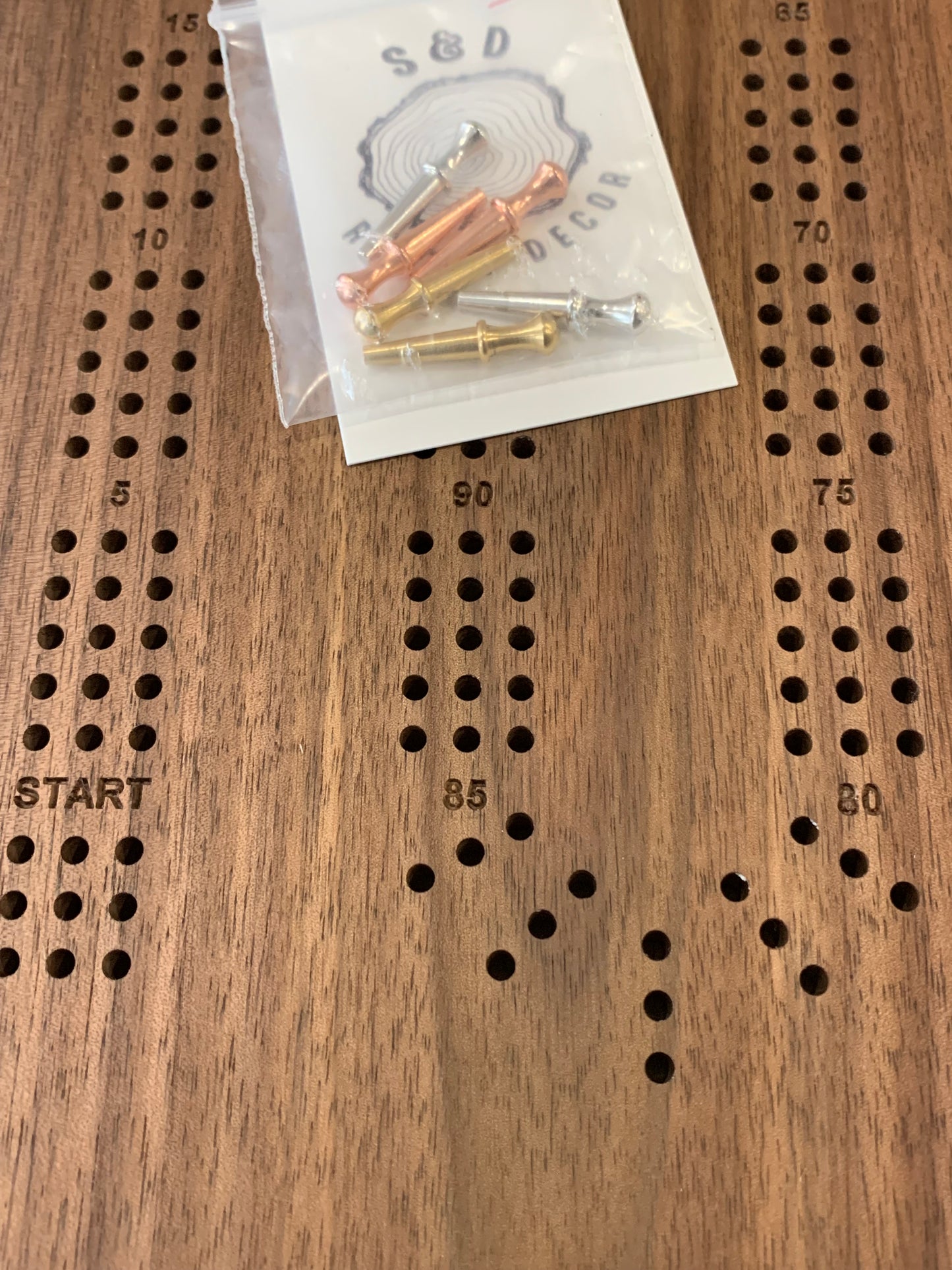 Black Walnut Cribbage Board