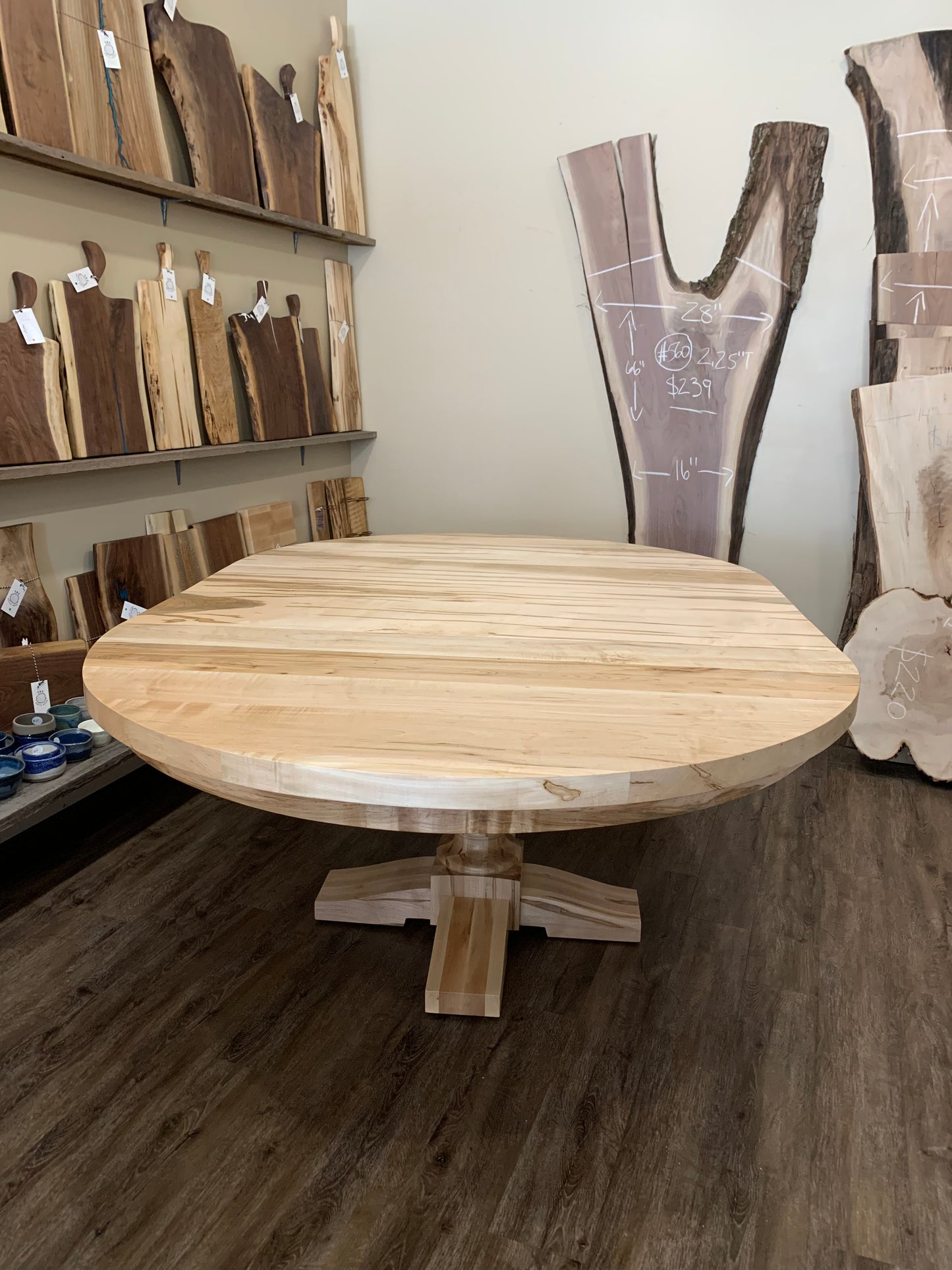 54" Round Ambrosia Maple Dining Table