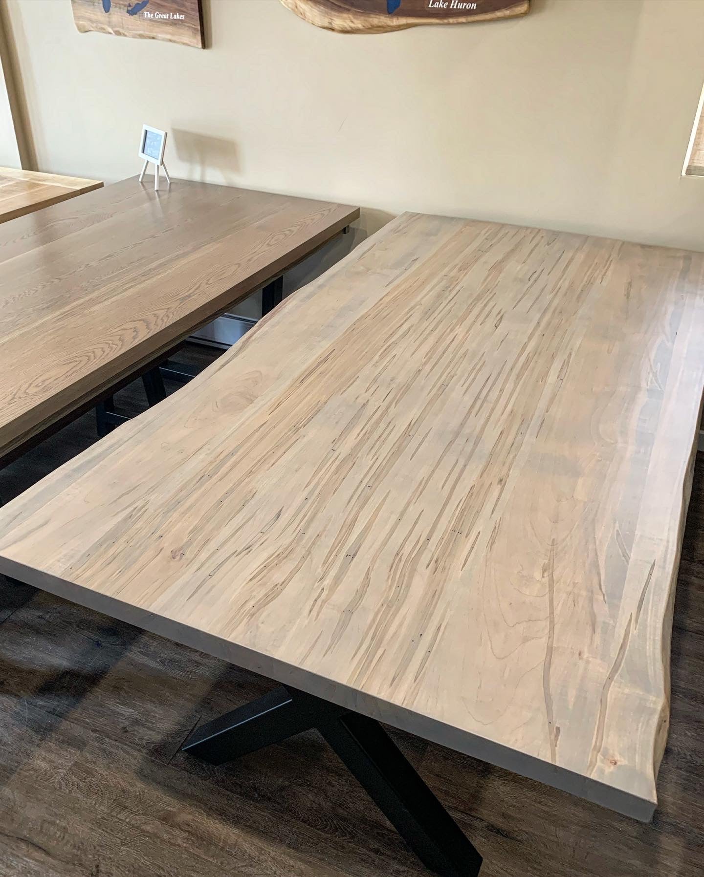 Live Edge Grey Ambrosia Maple Dining Table